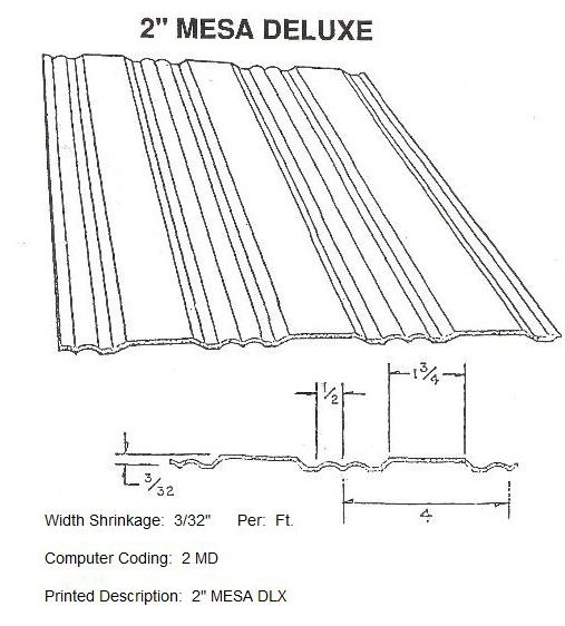 2" Mesa Deluxe 2" Mesa Deluxe RV Siding Pattern
