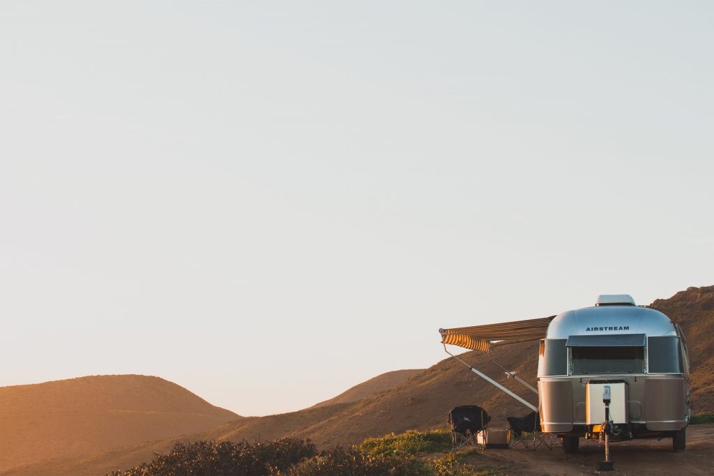 RV camping on a mountain